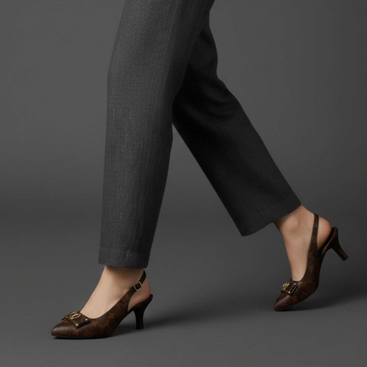 LV Monogram Slingback Heel