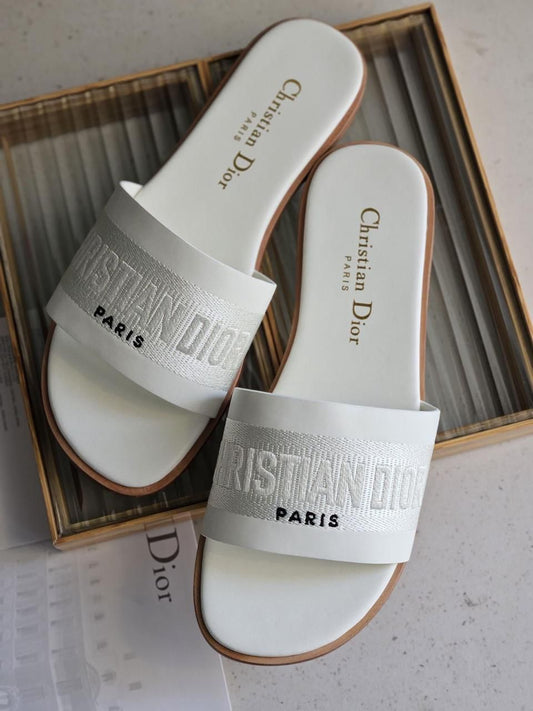 CD Inspired Luxury 🔥 Embroidered Slides