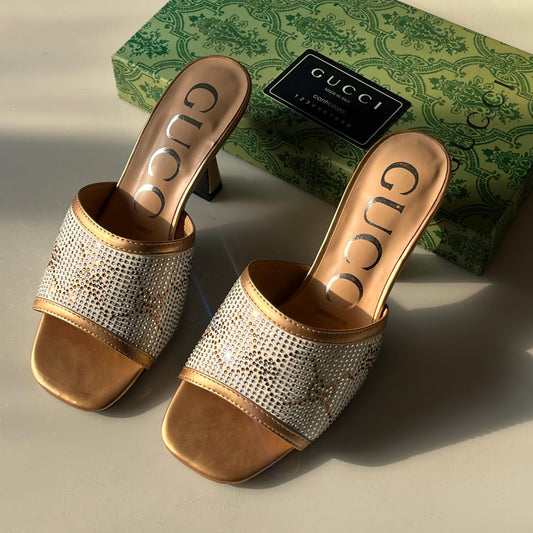 Crystal Embellished Heeled Sandals