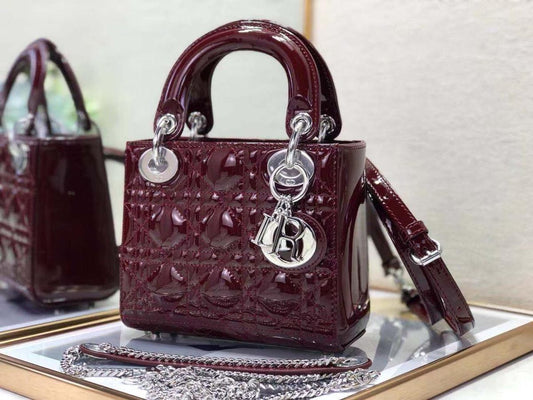 MINI LADY BLACK PATENT bag