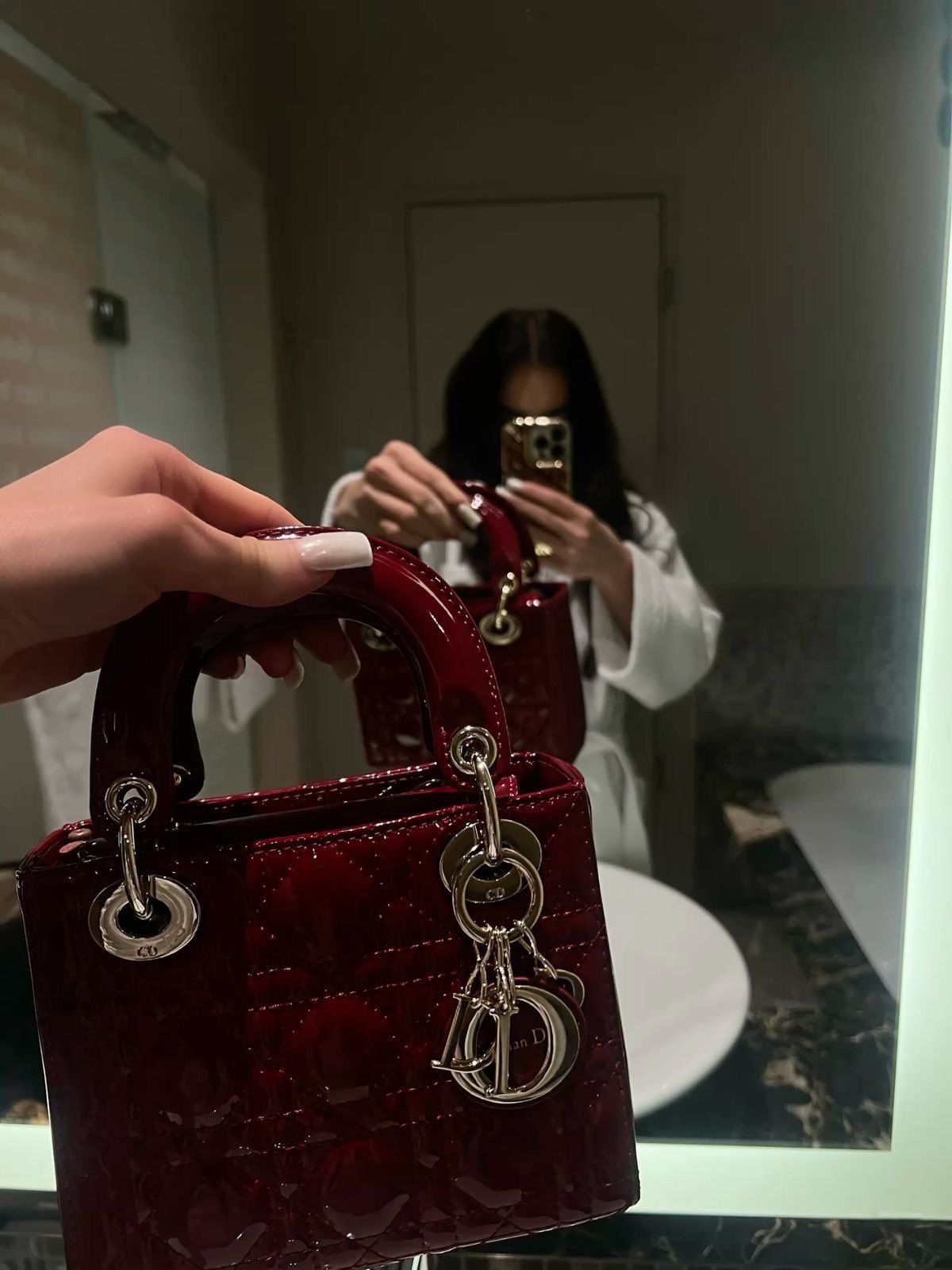 MINI LADY BLACK PATENT bag