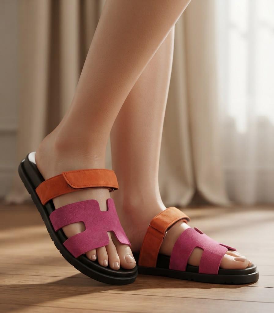 VogueH Multi-Tone Casual Slides-117