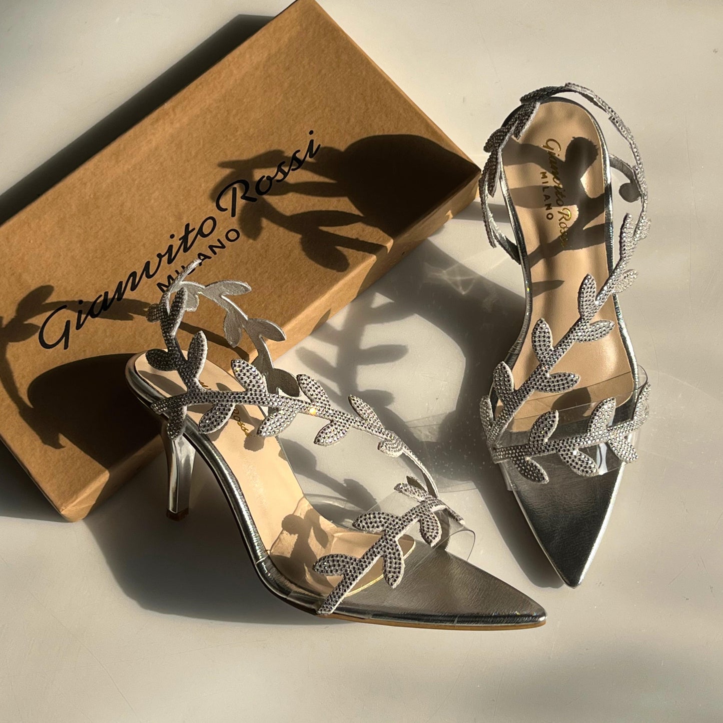 ZUNEZO Luxury Golden Leaf Crystal Heel ✨ Elegant Party & Bridal Wear