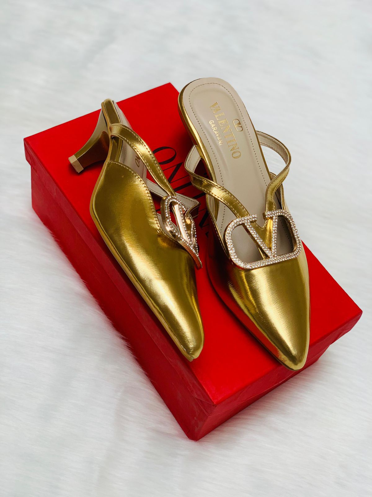 Royal Gold Crystal Embellished