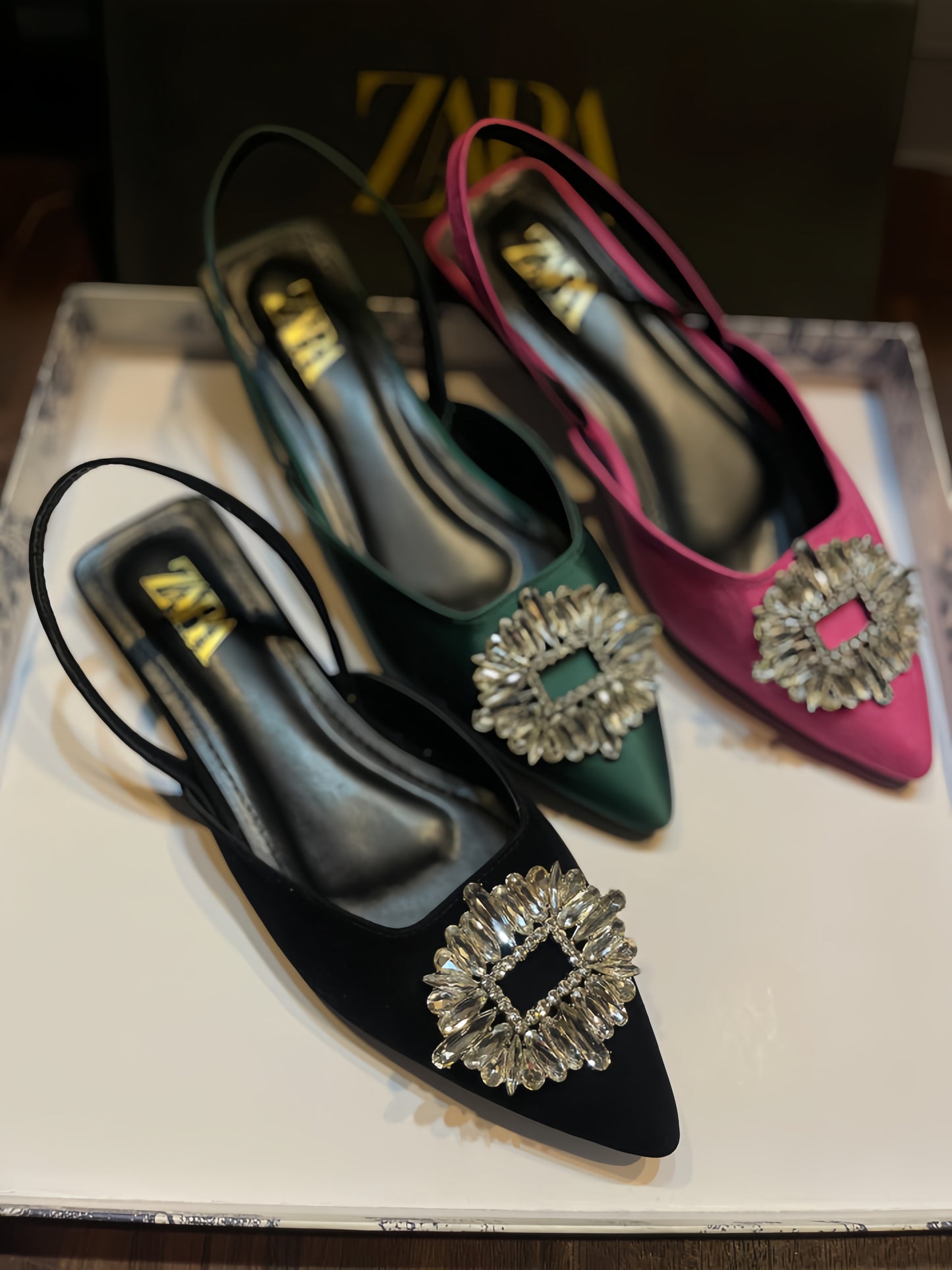 Rhinestone Slingback Pump π