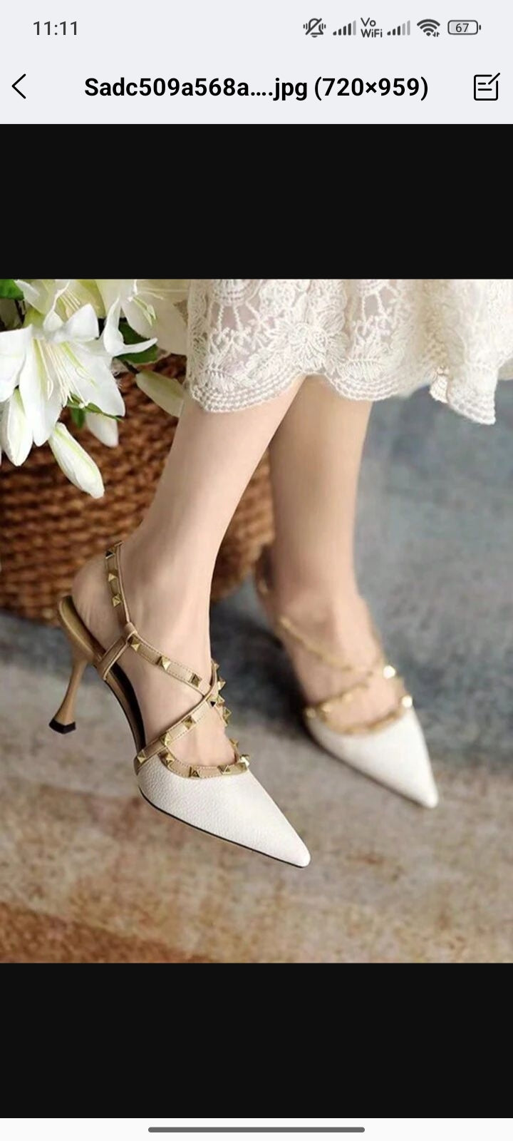 Pointed Toe Studded Stiletto Heels ✨