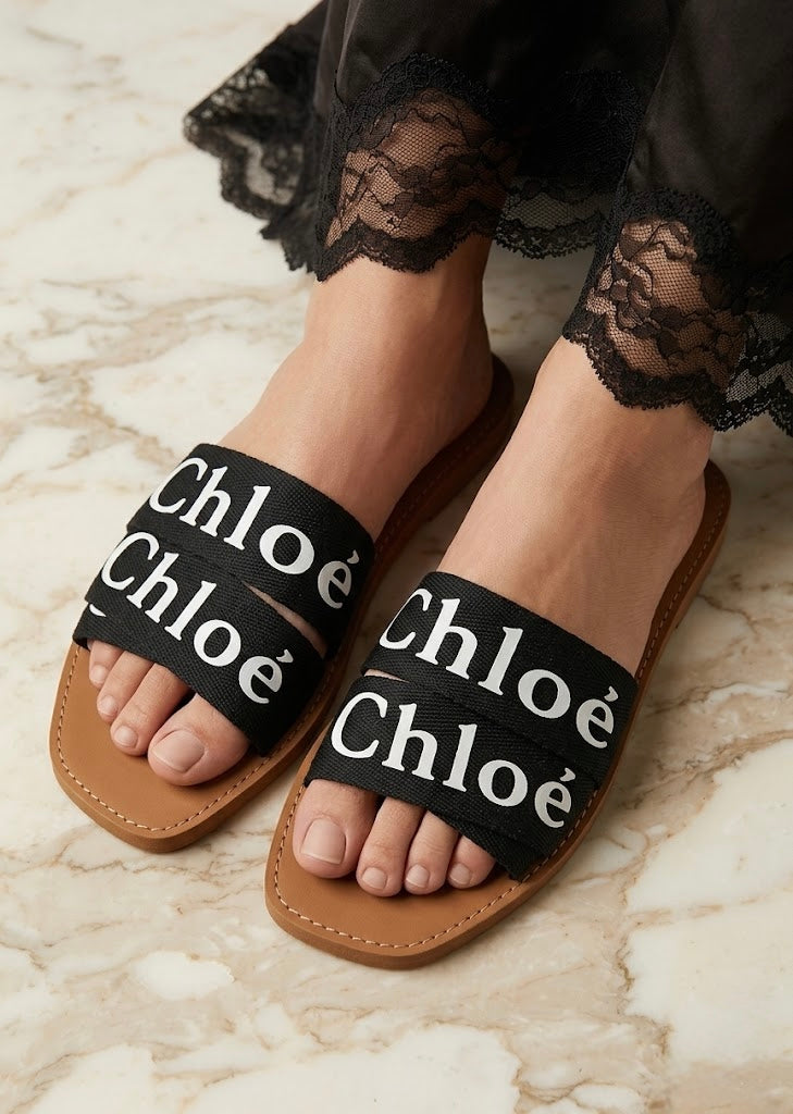 Luxe Cross-Strap Slides