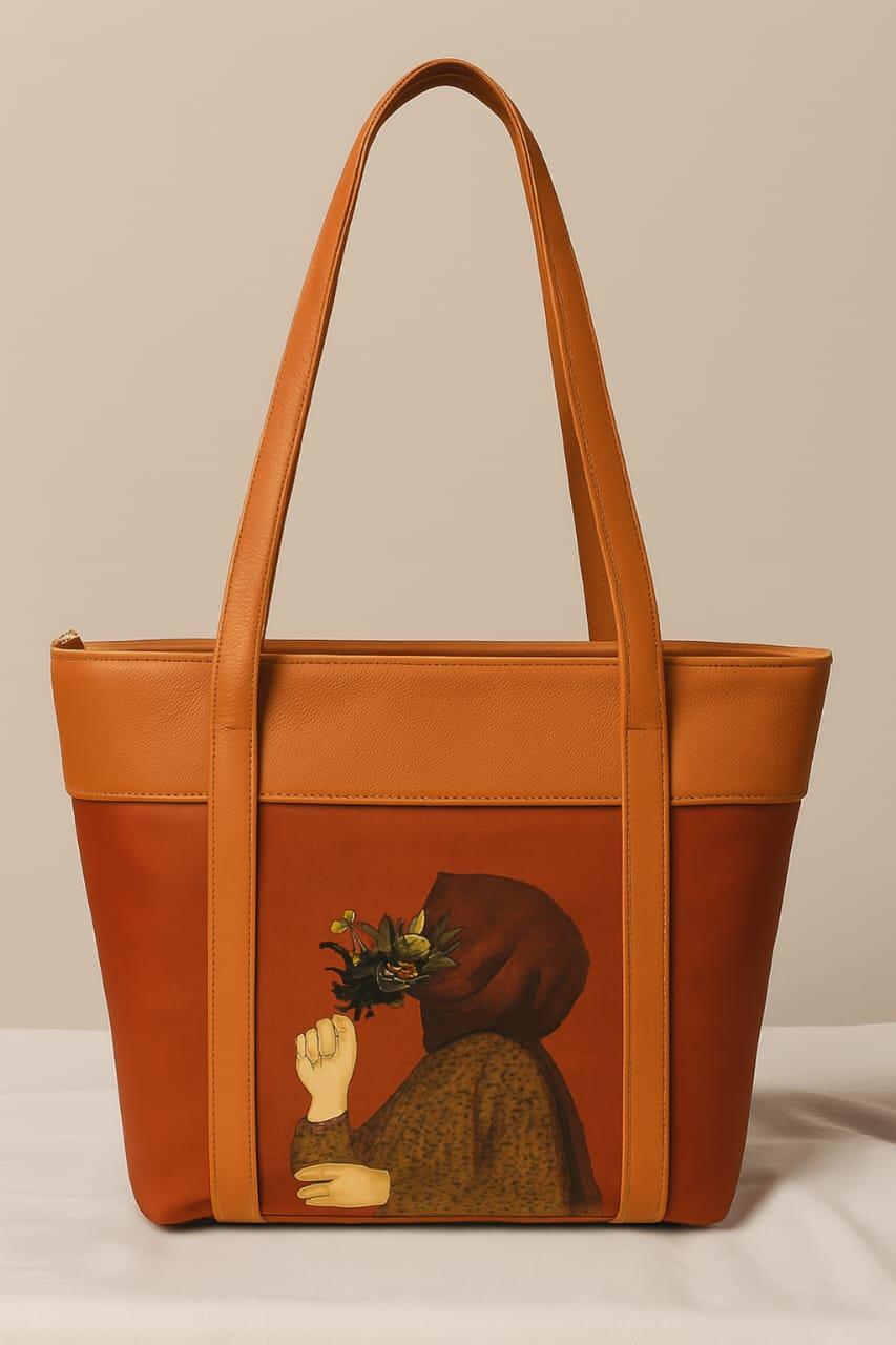 Women’s Tote Bag - Artistic Floral Lady Design