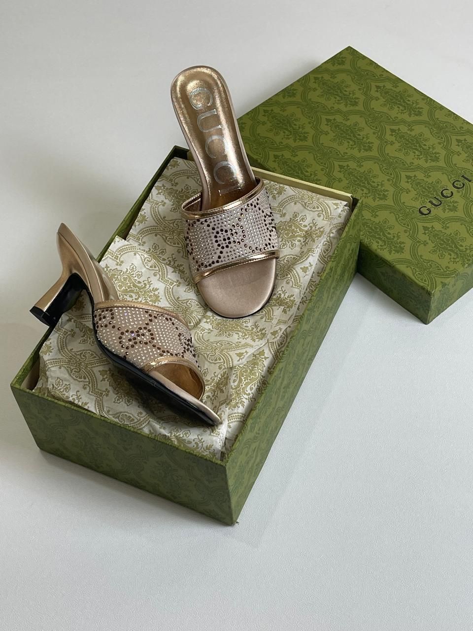 Crystal Embellished Heeled Sandals