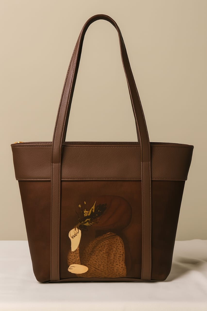 Women’s Tote Bag - Artistic Floral Lady Design
