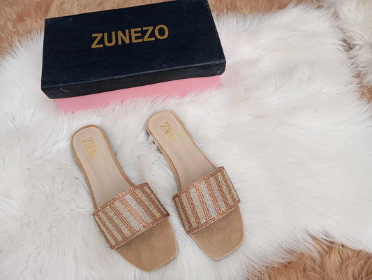 Women's Elegant Rhinestone Embellished Slip-On Flats 😻