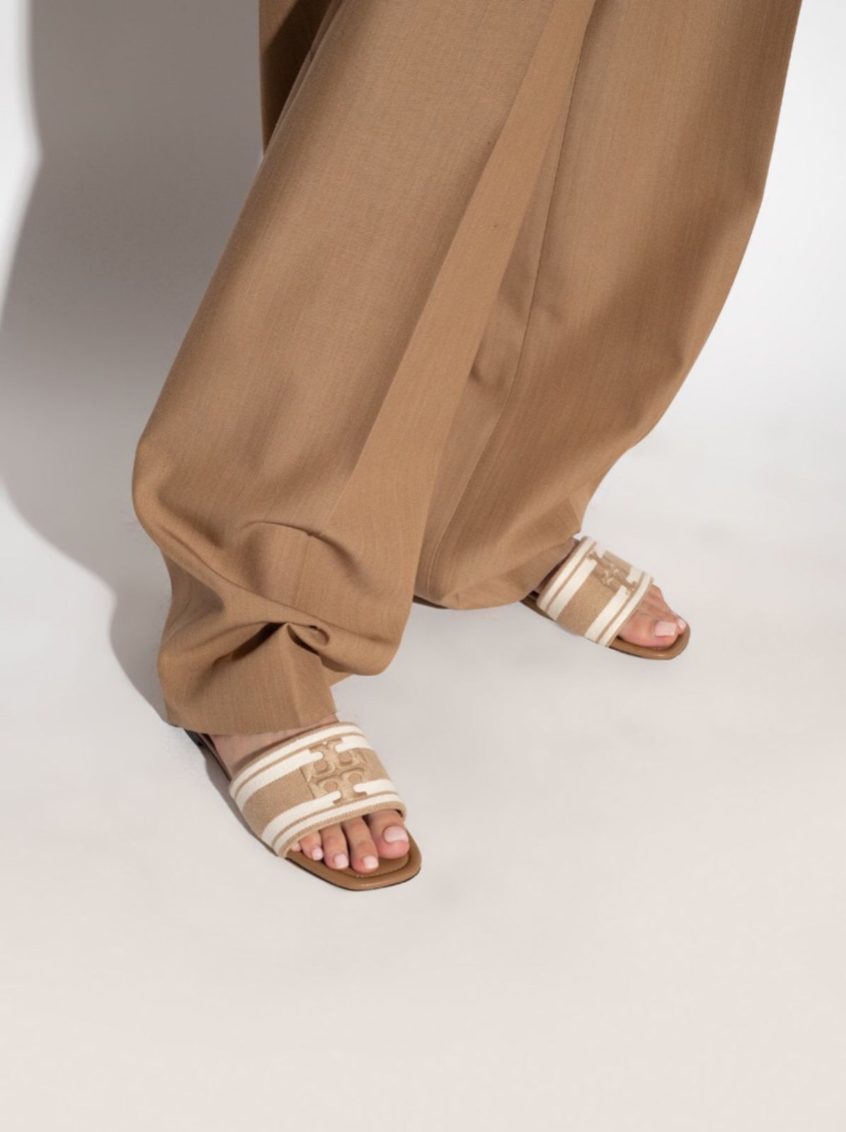 T.B Embroidery Flat Slipper