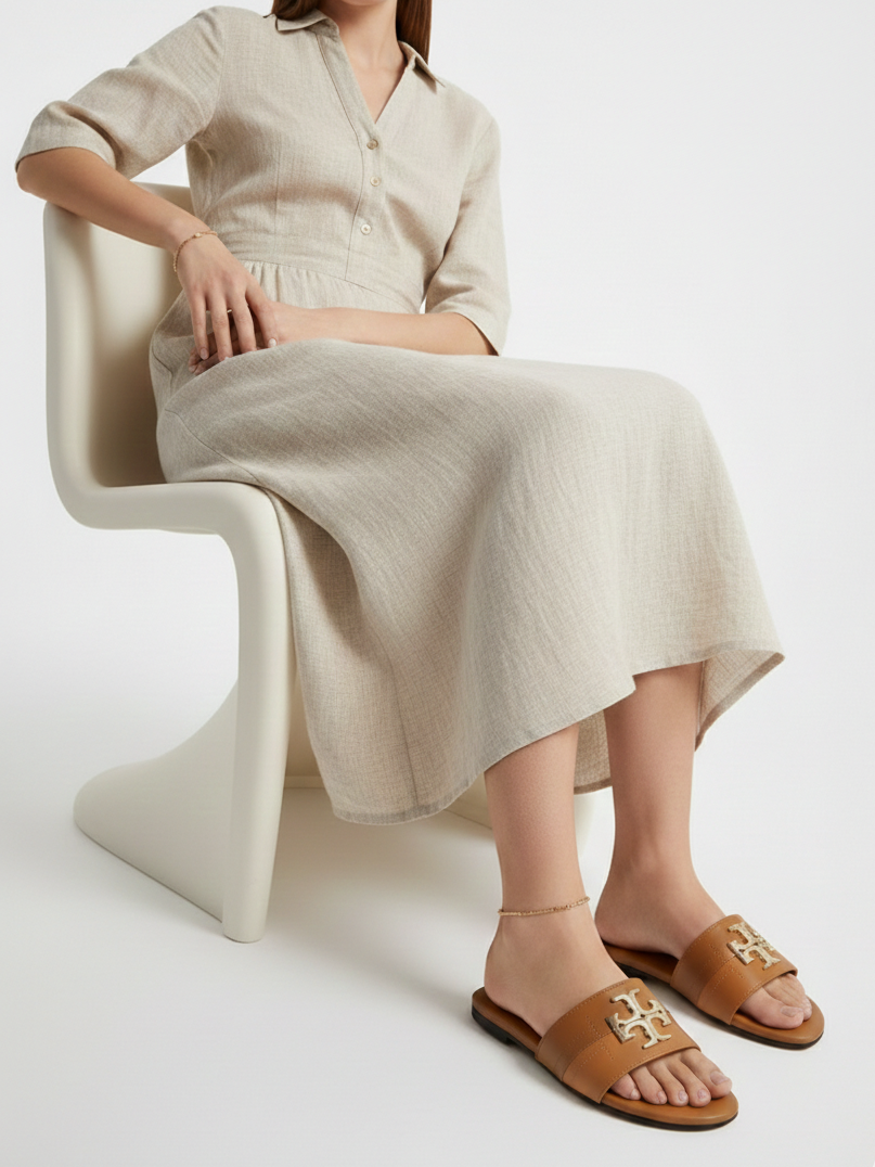 Luxe Monogram Comfort Slides