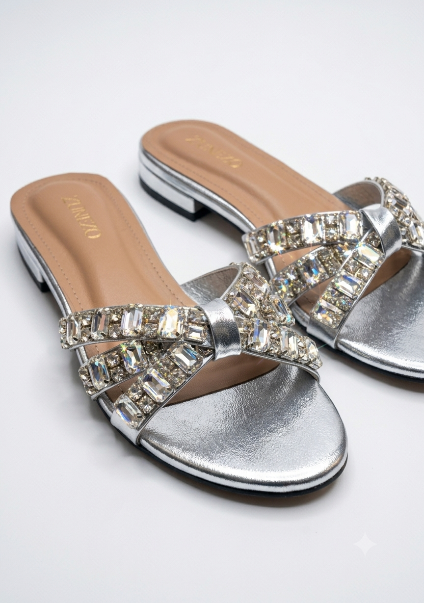 ZUNEZO  Criss-Cross Strappy Flat - 004