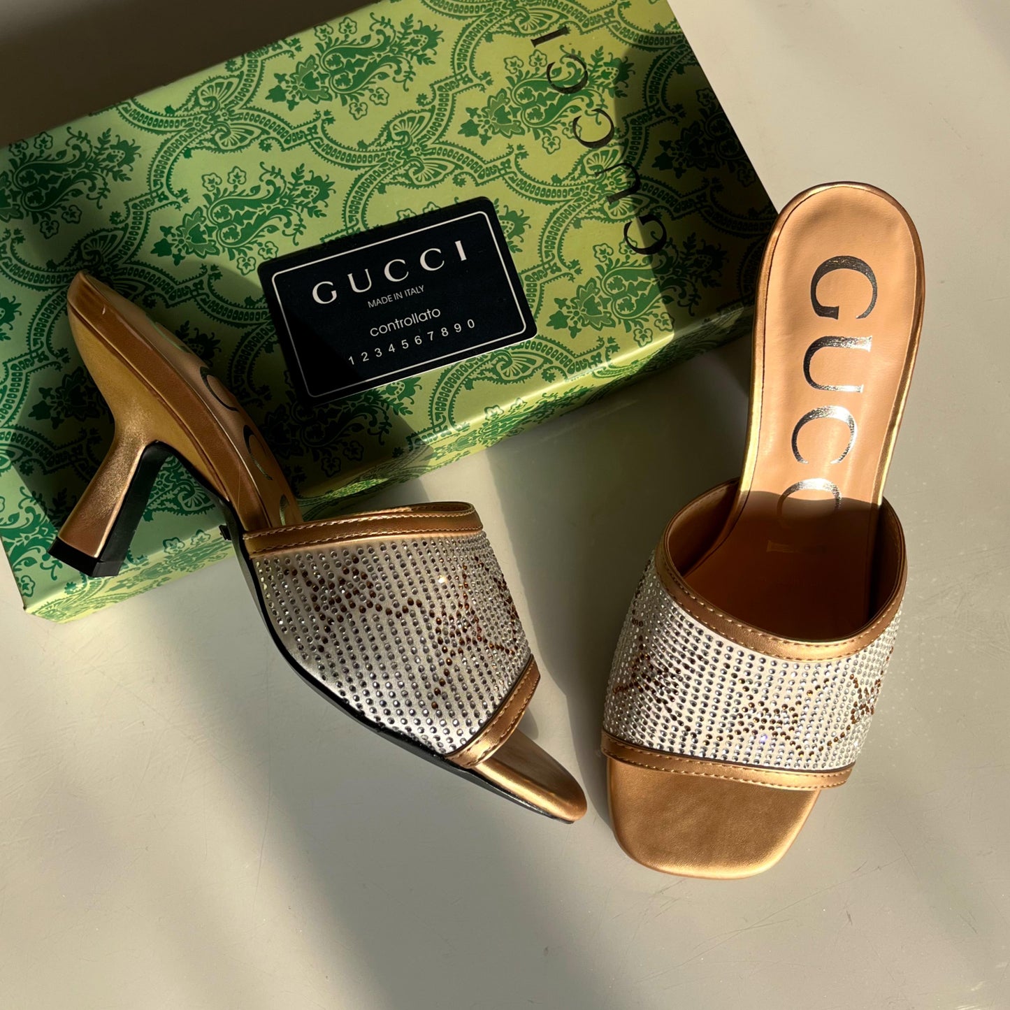 Crystal Embellished Heeled Sandals