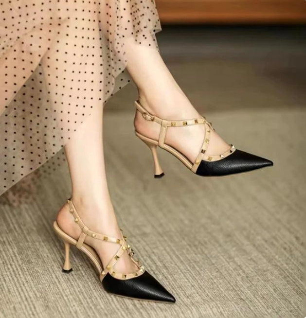 Pointed Toe Studded Stiletto Heels ✨