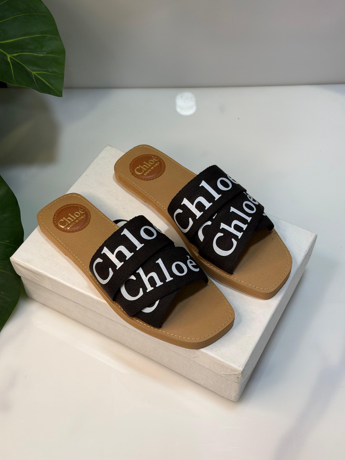 Luxe Cross-Strap Slides