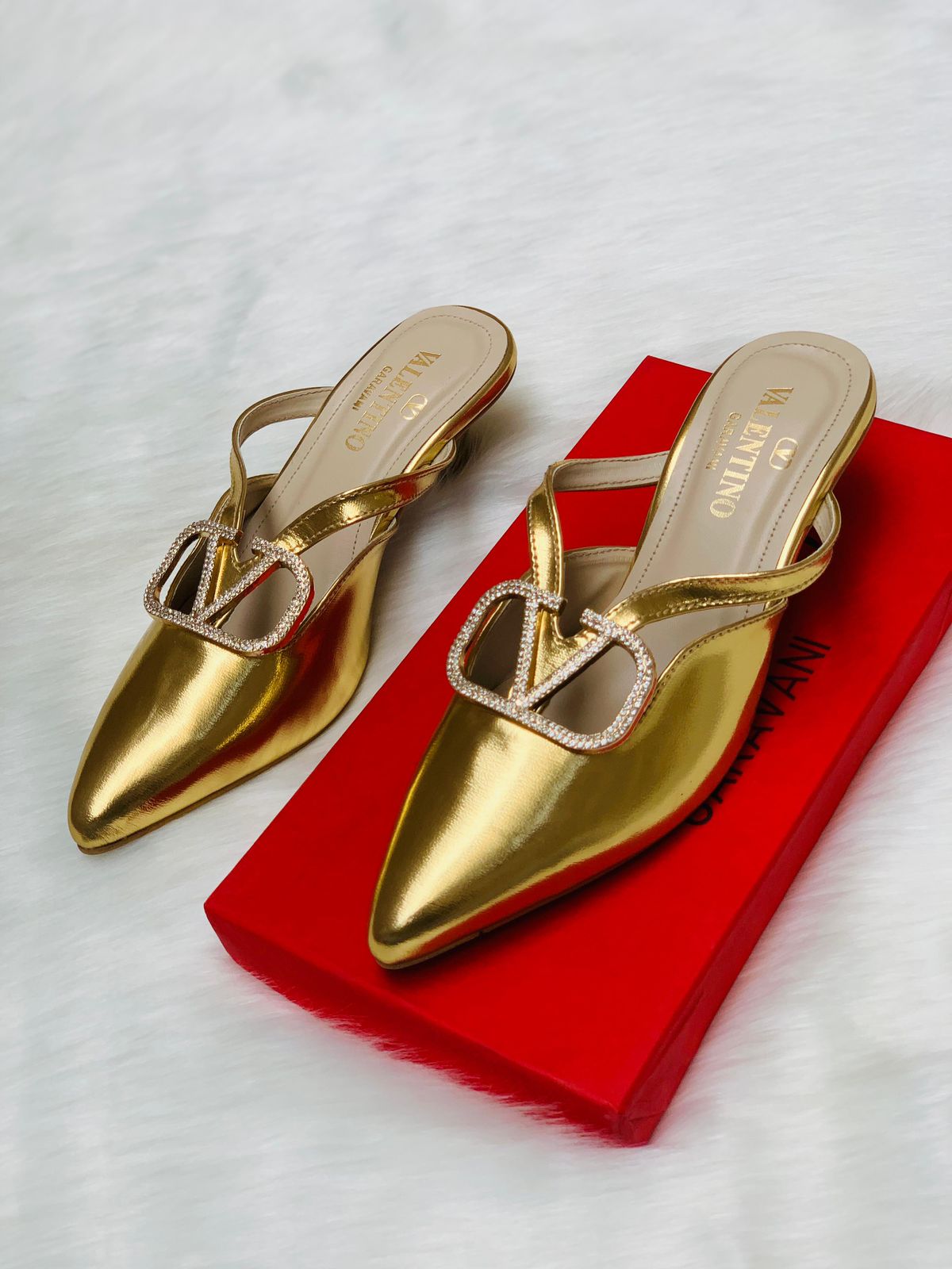 Royal Gold Crystal Embellished