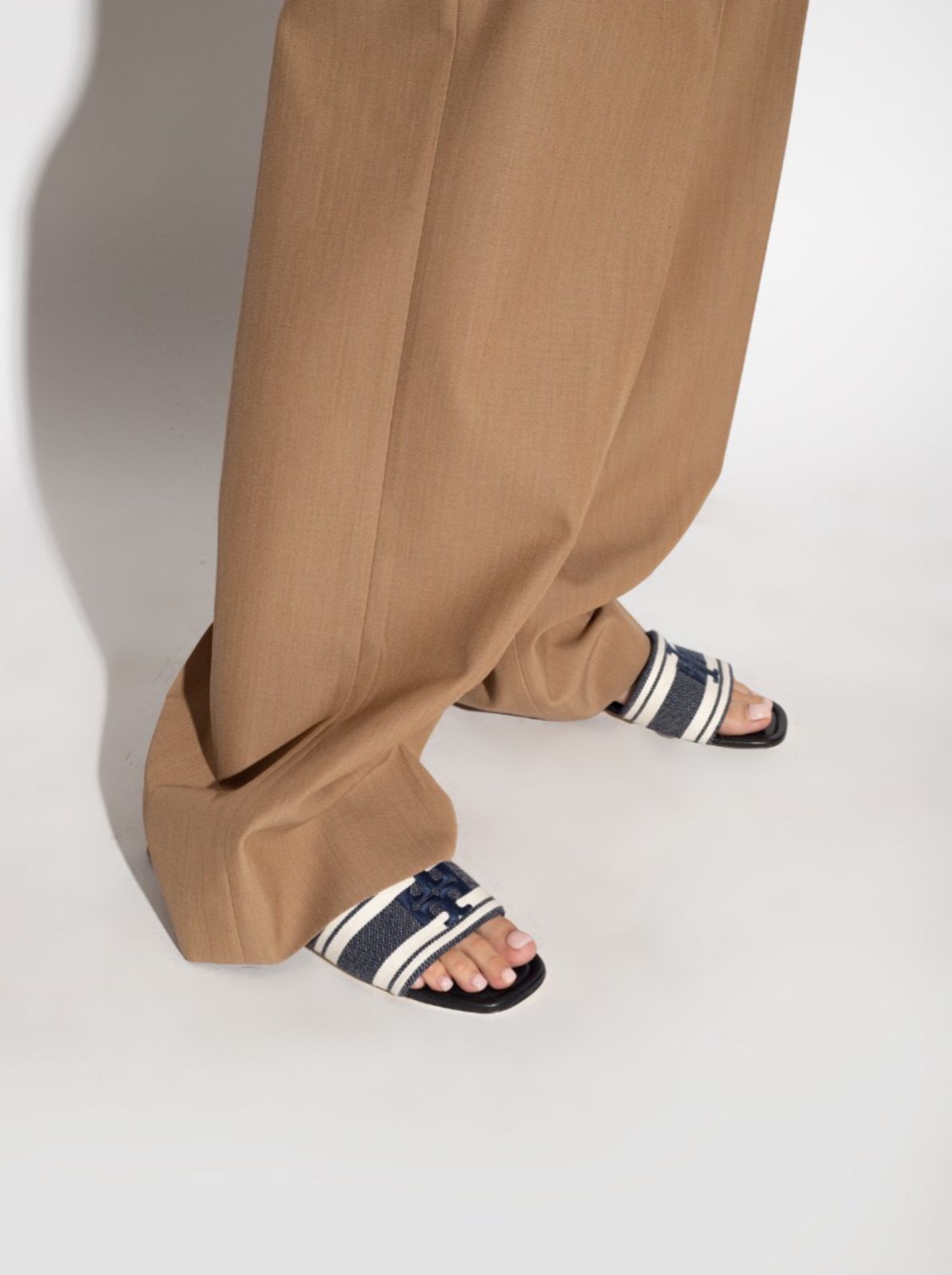 T.B Embroidery Flat Slipper